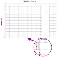 Европейска ограда Зелен 1.6 x 10 m Желязо с PVC покритие