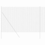 Европейска ограда Сив 1.6 x 10 m Желязо с PVC покритие