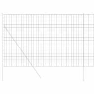 Европейска ограда Сив 1.6 x 10 m Желязо с PVC покритие