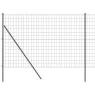 Европейска ограда Сив 1.6 x 10 m Желязо с PVC покритие