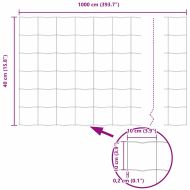 Европейска ограда Сив 0.4 x 10 м Желязо с PVC покритие