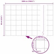 Европейска ограда Сив 1.6 x 10 m Желязо с PVC покритие