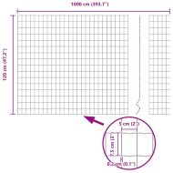 Европейска ограда Сребрист 1.2 x 10 m Горещо поцинкована желязо