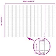 Европейска ограда Сребрист 1.4 x 10 m Горещо поцинкована желязо