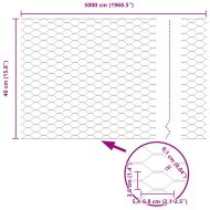 Шестоъгълна ограда Зелен 0.4 x 50 м Стомана