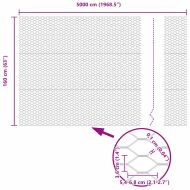 Шестоъгълна ограда Зелен 1.6 x 50 m Стомана