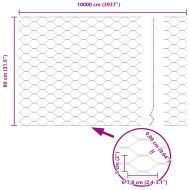 Шестоъгълна ограда Зелен 0.8 x 100 м Стомана