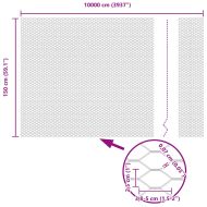 Шестоъгълна ограда Зелен 1.5 x 100 м Стомана
