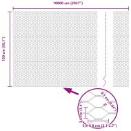 Шестоъгълна ограда Зелен 1.5 x 100 м Стомана
