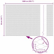 Шестоъгълна ограда Сив 0.5 x 10 м Стомана