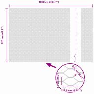 Шестоъгълна ограда Сив 1.2 x 10 m Стомана