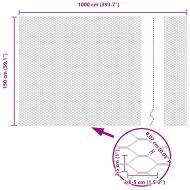 Шестоъгълна ограда Сив 1.5 x 10 m Стомана