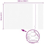 Шестоъгълна ограда Сив 1.2 x 50 m Стомана