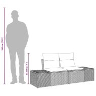 Градински диван Кафяво 123 x 62 x 69 см полиратан