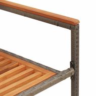 Струпваеми градински столове 2 pcs Кафяв и сив