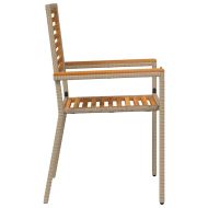 Струпваеми градински столове 2 pcs Кафяв и бежов