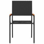 Струпваеми градински столове 2 pcs Черен и кафяв