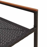 Струпваеми градински столове 2 pcs Черен и кафяв