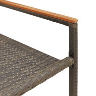 Струпваеми градински столове 2 pcs Сив и кафяв