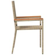 Струпваеми градински столове 2 pcs Кремаво и кафяво