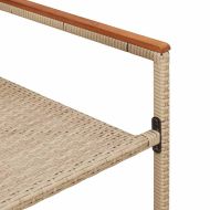 Струпваеми градински столове 2 pcs Кремаво и кафяво