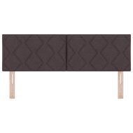 Текстилна табла за глава с таблото Тъмнокафяв 144 см текстил