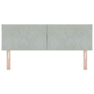 Облегалка за глава с таблото Светлосиво 144 см Кадифе