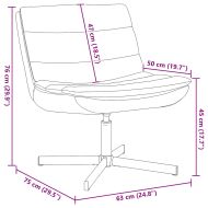 Въртящ се стол Виненочервен 63 x 75 x 76 см PU