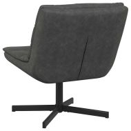 Въртящ се стол Черно 63 x 75 x 76 см Антично PU