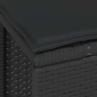 Комплект за хранене в градината Черно полиратан