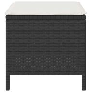 Комплект за хранене в градината Черно Полиратан