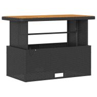 Комплект за хранене в градината Черно полиратан