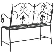 Градинска пейка Черно 104 x 54 x 93cm Стомана