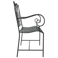 Градинска пейка Черно 104 x 54 x 93cm Стомана