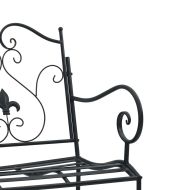 Градинска пейка Черно 104 x 54 x 93cm Стомана