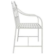 Градинска пейка Бяло 104 x 54 x 93cm Стомана