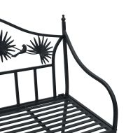 Градинска пейка Черно 104 x 54 x 93cm Стомана