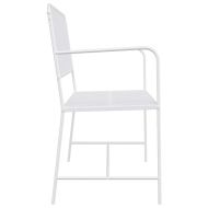 Градинска пейка Бяло 104 x 54 x 93cm Стомана