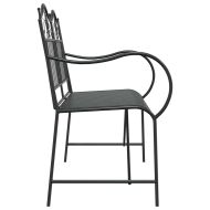 Градинска пейка Черно 104 x 54 x 93cm Стомана