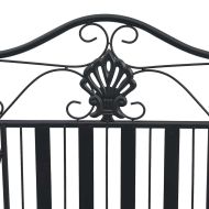 Градинска пейка Черно 104 x 54 x 93cm Стомана