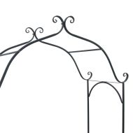 Градинска пейка с възглавница Черно 104 x 54 x 93cm Стомана