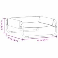 Кучешко легло Светлосиво s Оксфордска тъкан и стомана