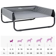 Кучешко легло Светлосиво s Оксфордска тъкан и стомана