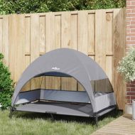 Вдигната кучешка легло Светлосиво 127 x 81 x 108 см