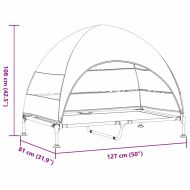 Вдигната кучешка легло Светлосиво 127 x 81 x 108 см