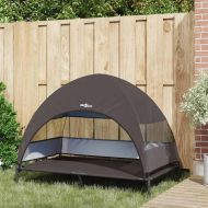 Вдигната кучешка легло Кафяво 127 x 81 x 108 см