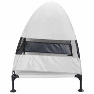 Вдигната кучешка легло Сребристо сиво 127 x 81 x 108 см