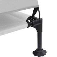 Вдигната кучешка легло Сребристо сиво 127 x 81 x 108 см