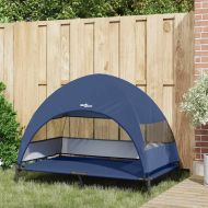 Вдигната кучешка легло Нейви синьо 127 x 81 x 108 см