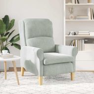 фотьойл Светлосиво 76 x 94 x 102 см Кадифе